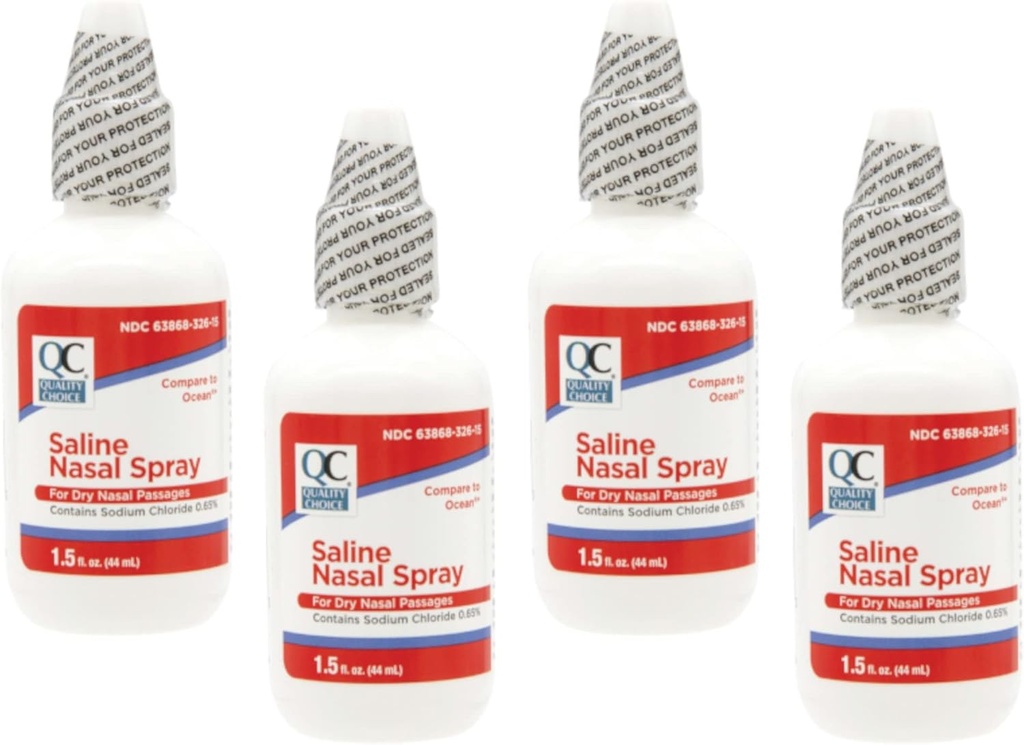 质量选择 Saline Nasal Relief, 1.5oz(包4)