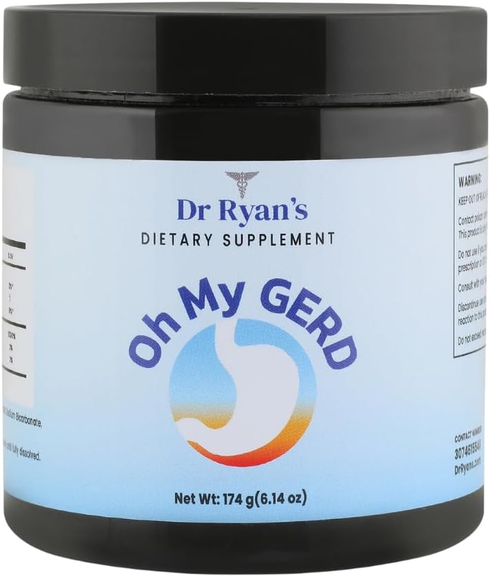 Ryan医生的 - Oh My GERD - 用于酸还原,GERD, Heartburn, 消化不良和更多 - 口服,认知和消化支持 - 中和胃酸 - 饮食补充 - 天然酸性药片替代品