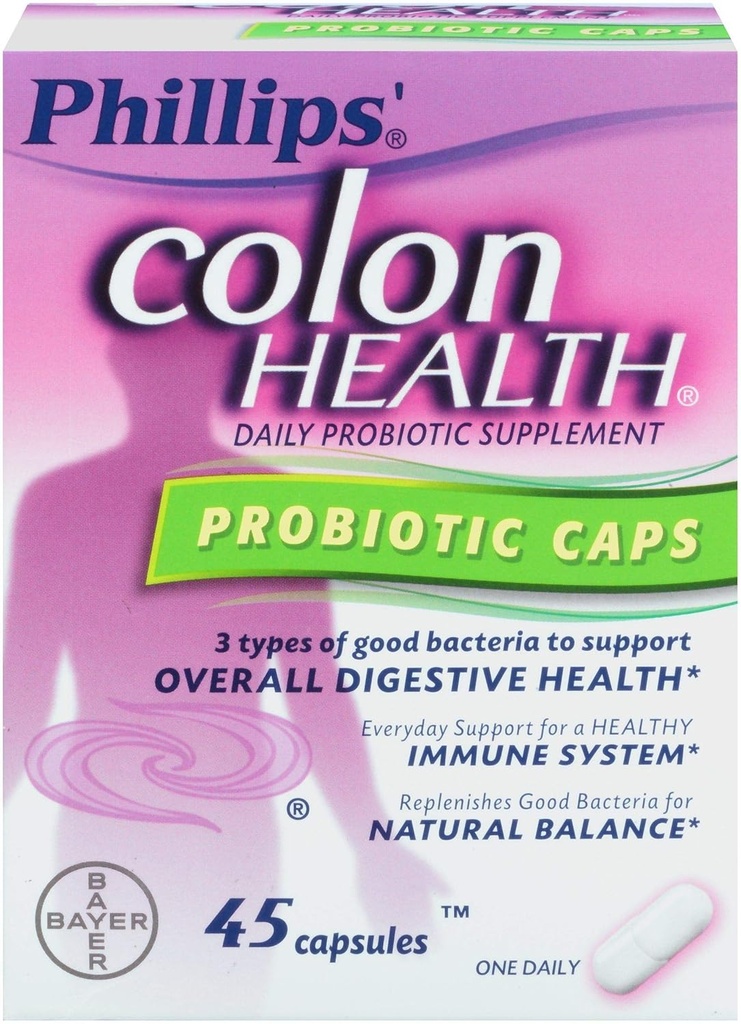 Phillips Colon Health, Probiotic Caps, 45 cm. 菲利浦·科隆健康, Probiotic Caps, 45 cm.