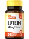 Sundance Lutein 20mg + 30 Softgels + 与 Zeaxanthin → Non-GMO 和 Gluten 免费补充