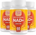 2000年 MG NAD 补编, Liposomal NAD+ 具有高度吸收性,更有效率的Than Nicotinamide Riboside, 纯和附加助推 补编,老化防御,代谢与细胞,180软胶