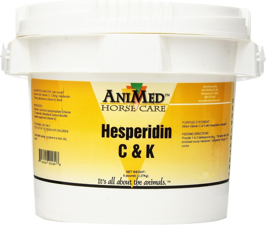AniMed 维生素C和K 配Hesperidin 配马,5Pund