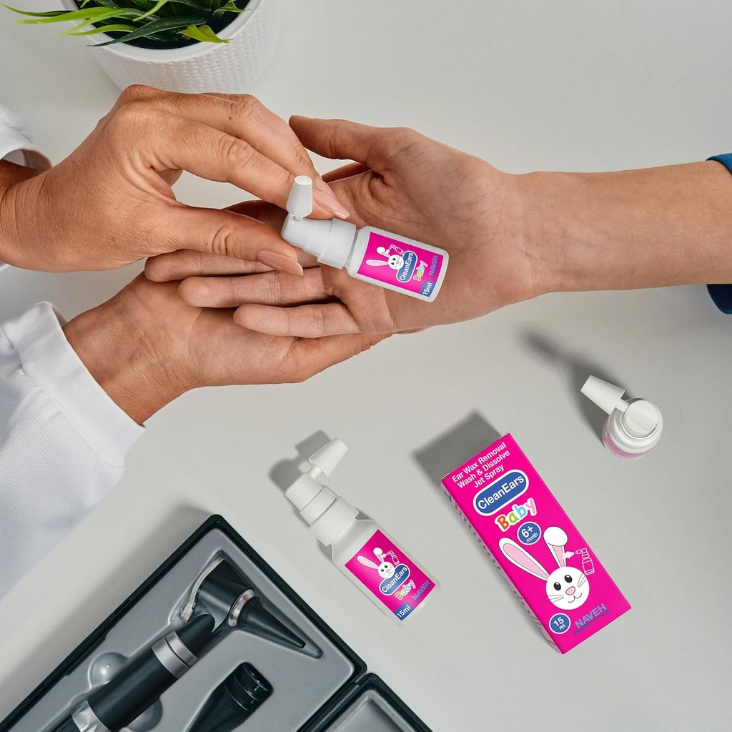 NAVEH PHARMA 清洁耳鼠婴儿清除喷雾器 0.5 Fl Oz(1个单元) + NAVEH PHARMA 干耳鼠喷雾器 1 Fl Oz(1个单元)