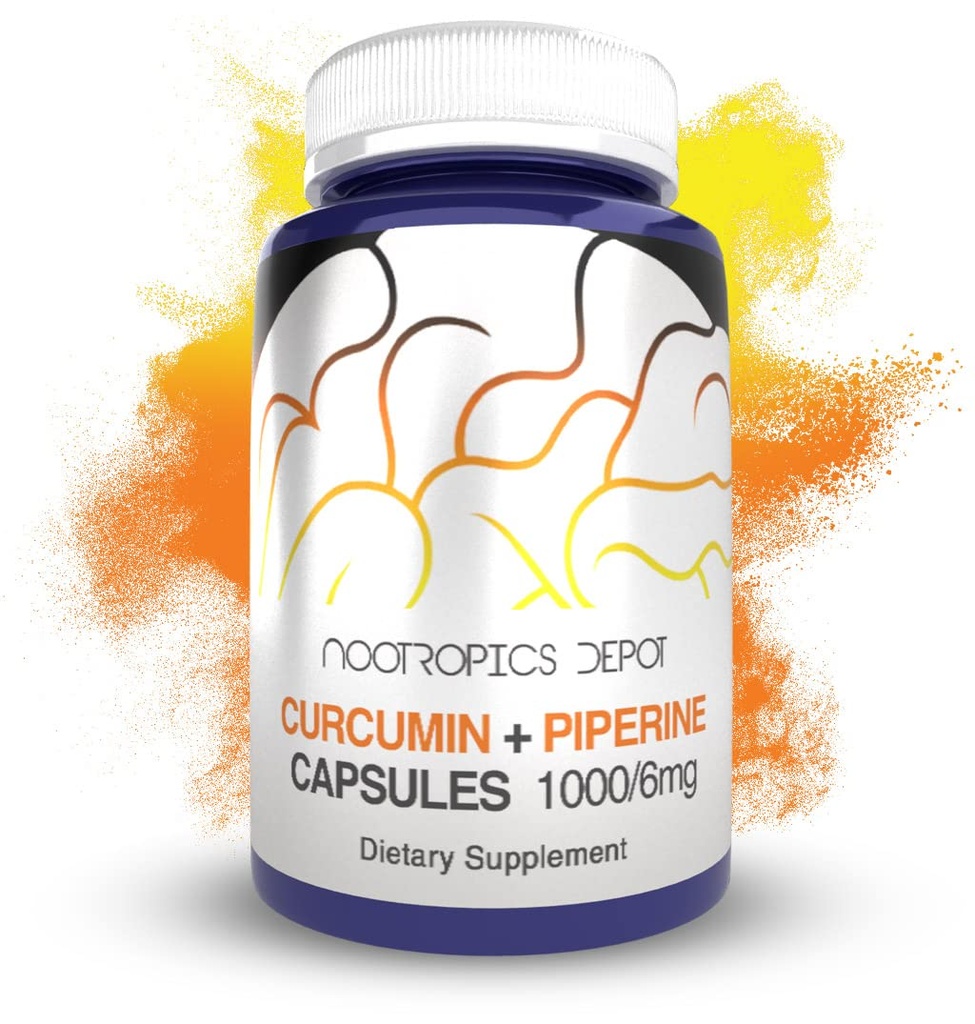 诺特罗匹克 Crucumin + Piperine Capsules + 1000mg Crucumin + 6mg Piperine + 60 计数