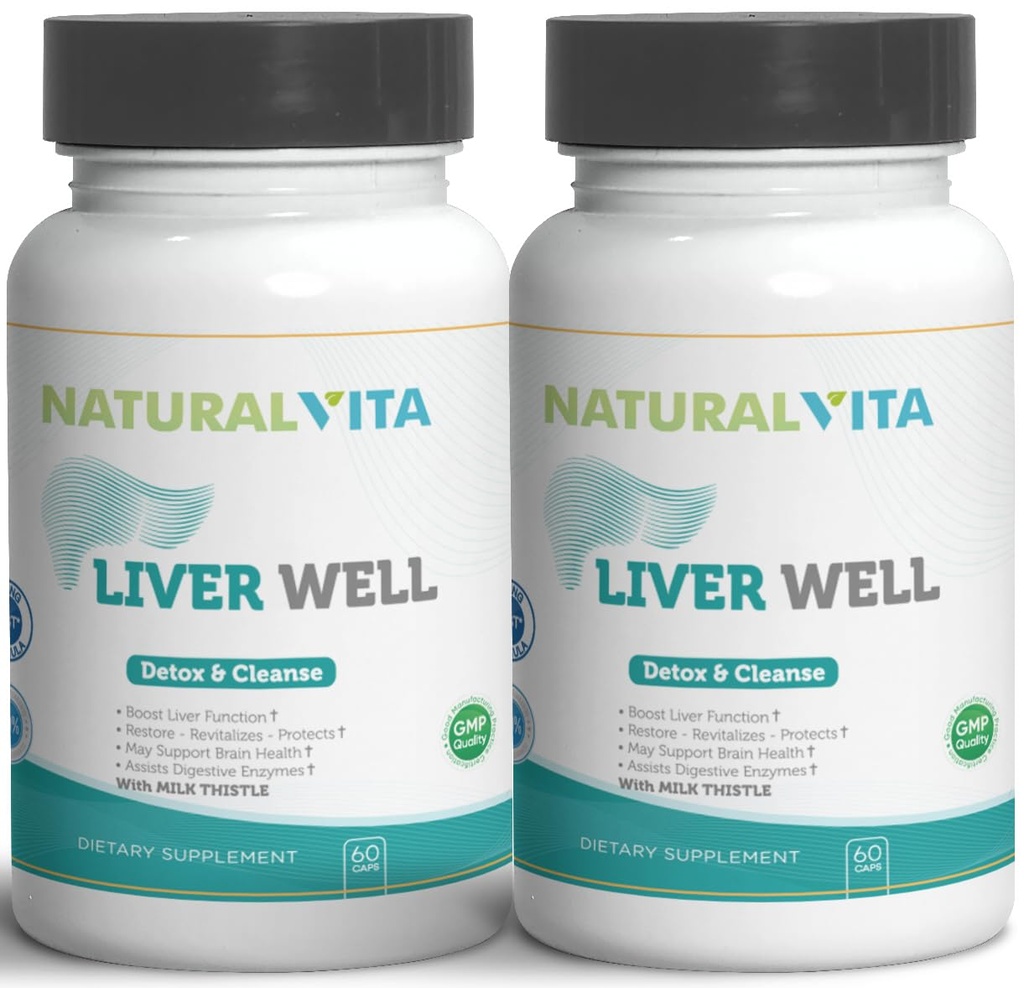 肝井 (2) Cleanse,Metabolic Support Dtox - 肝脏补充剂 与牛奶 Thistle 提取剂 利弗威尔健康