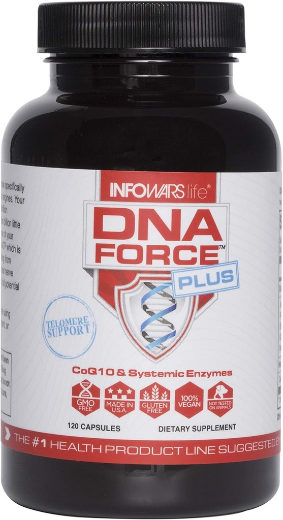 Infowars Life DNA Force Plus (120 Capsules) – 用 CoQ10 & BioPQQ 优化能源