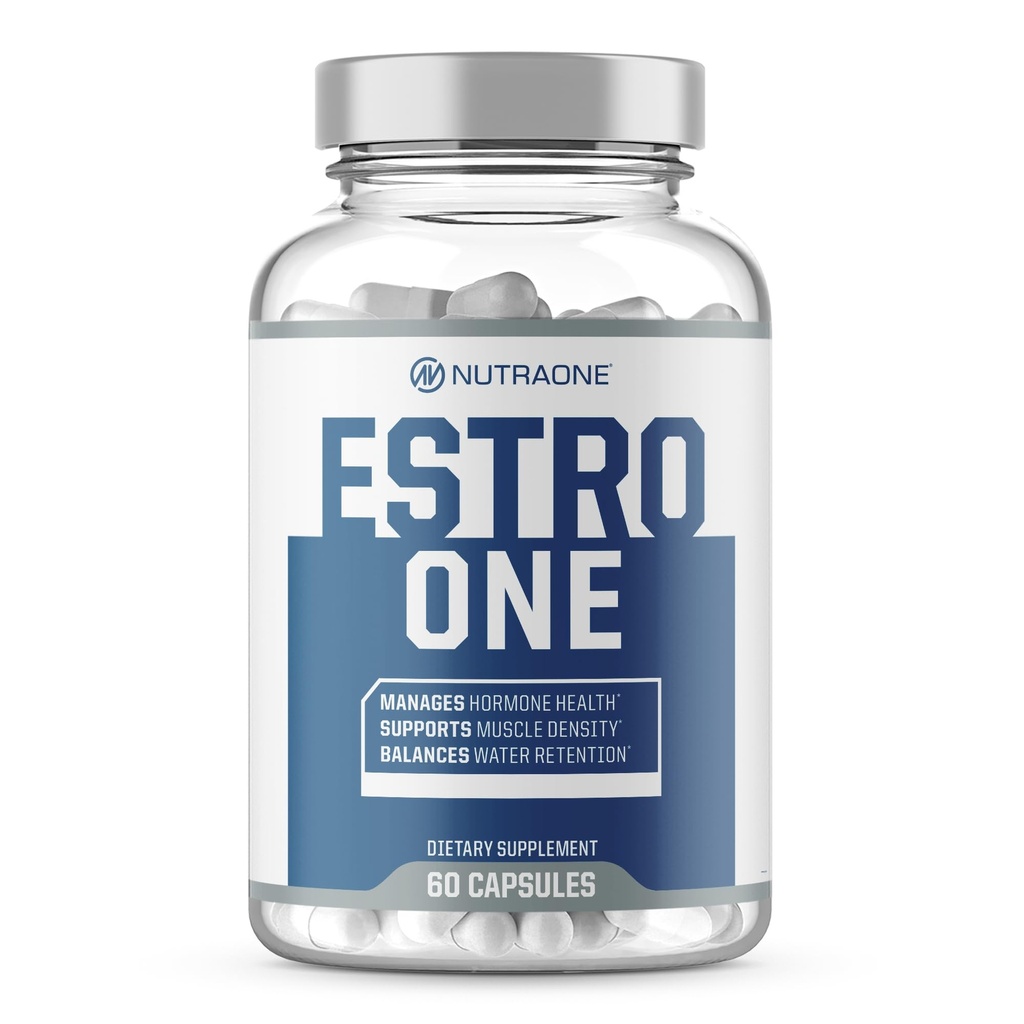 NutraOne Estro One Hormone 支持男性自然力量、摩德和驱动支持*(60个卡普尔)