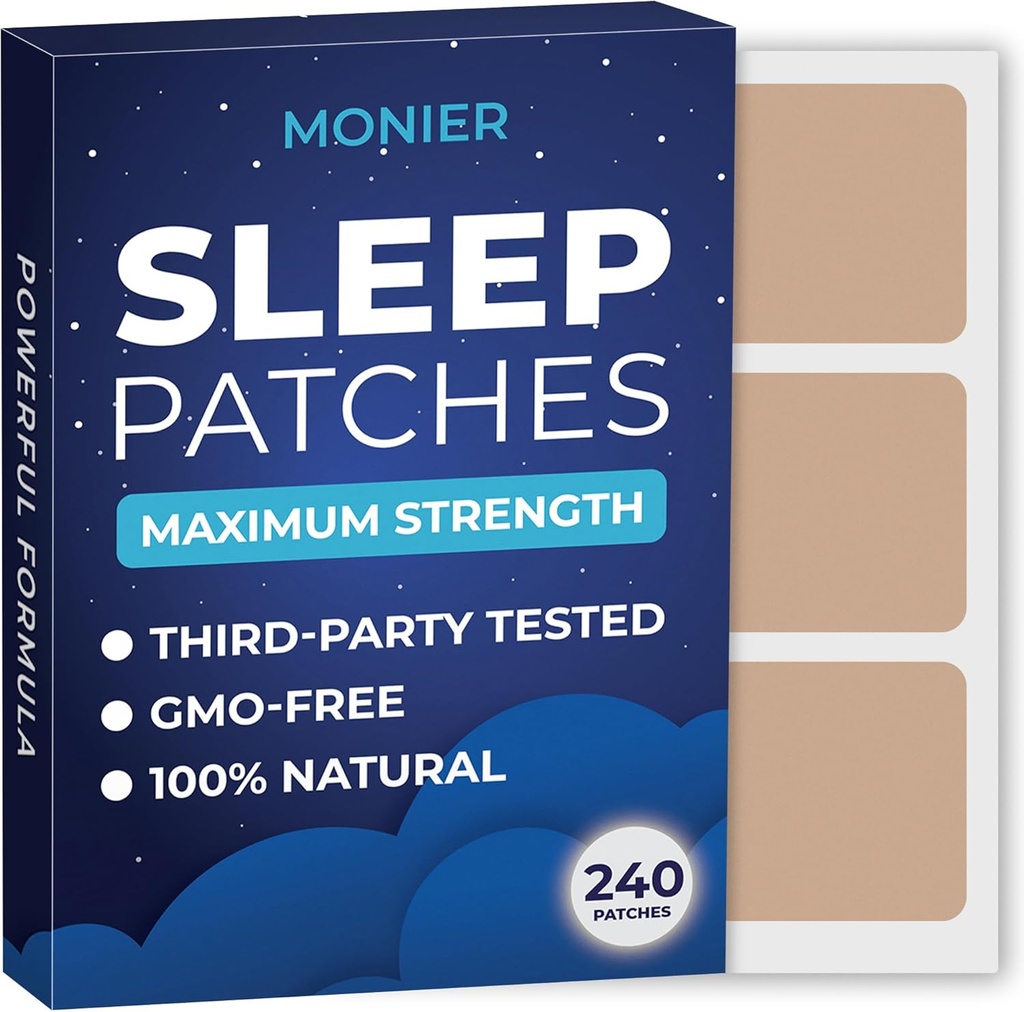 成人超强睡眠补丁 与Melatonin & Valerian 的易与难与难与难的睡眠补丁 放松与醒来 刷新 ^ 男女长夜舒适 ^ 240补丁