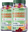 Yuve Vegan Probiotic Gummys, 女性和男性的Probiotics, 糖和Gluten-Free Gummit Probiotics, 消化和免疫支持, 5亿 CCFU, 辅助便秘, Bloating & Leaky Gut - 60 ct (2 Pack)