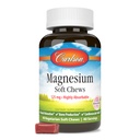 Carlson Magnesium Soft Chews 125 mg 高吸附性肌肉放松和整体健康 - Berries & Creme Flavor - 40 植物类软性 Chews