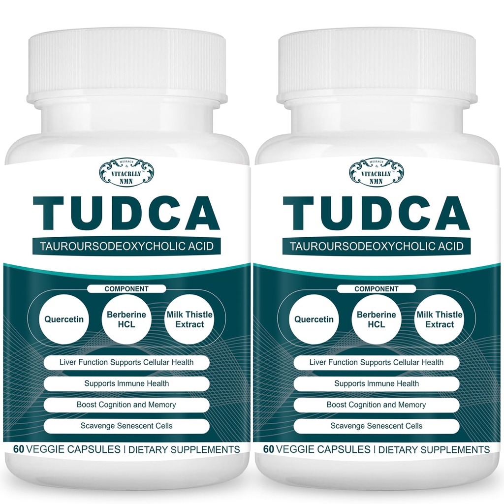 2200MG TUDCA Liver Supposes - Bile Salts Supposed Complex for Liver Detox & Cleanse, Gallbladder Cleanse, 消化健康 120 Capsules