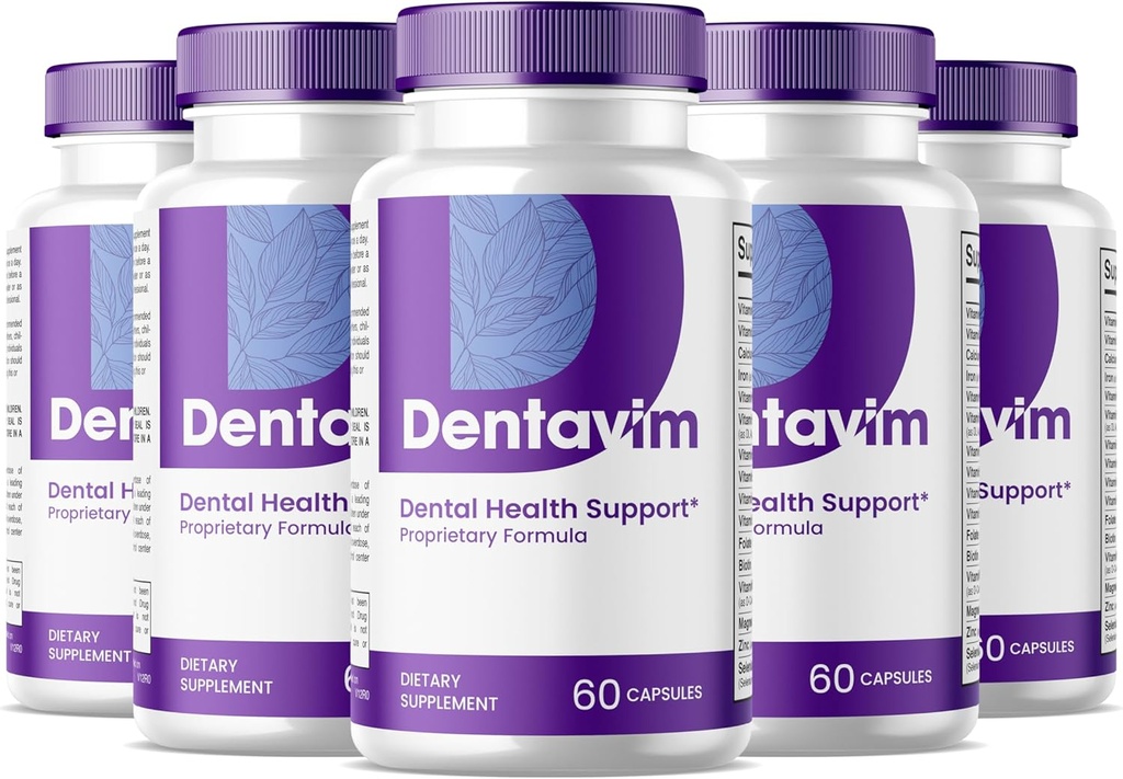 (5包) Dentavim Capsules -- -- 牙齿和口腔的所有自然护理 -- -- Dentavim牙科保健公式 -- -- 综合口腔保护的最大强度、维生素和矿物,Denta Vim高级
