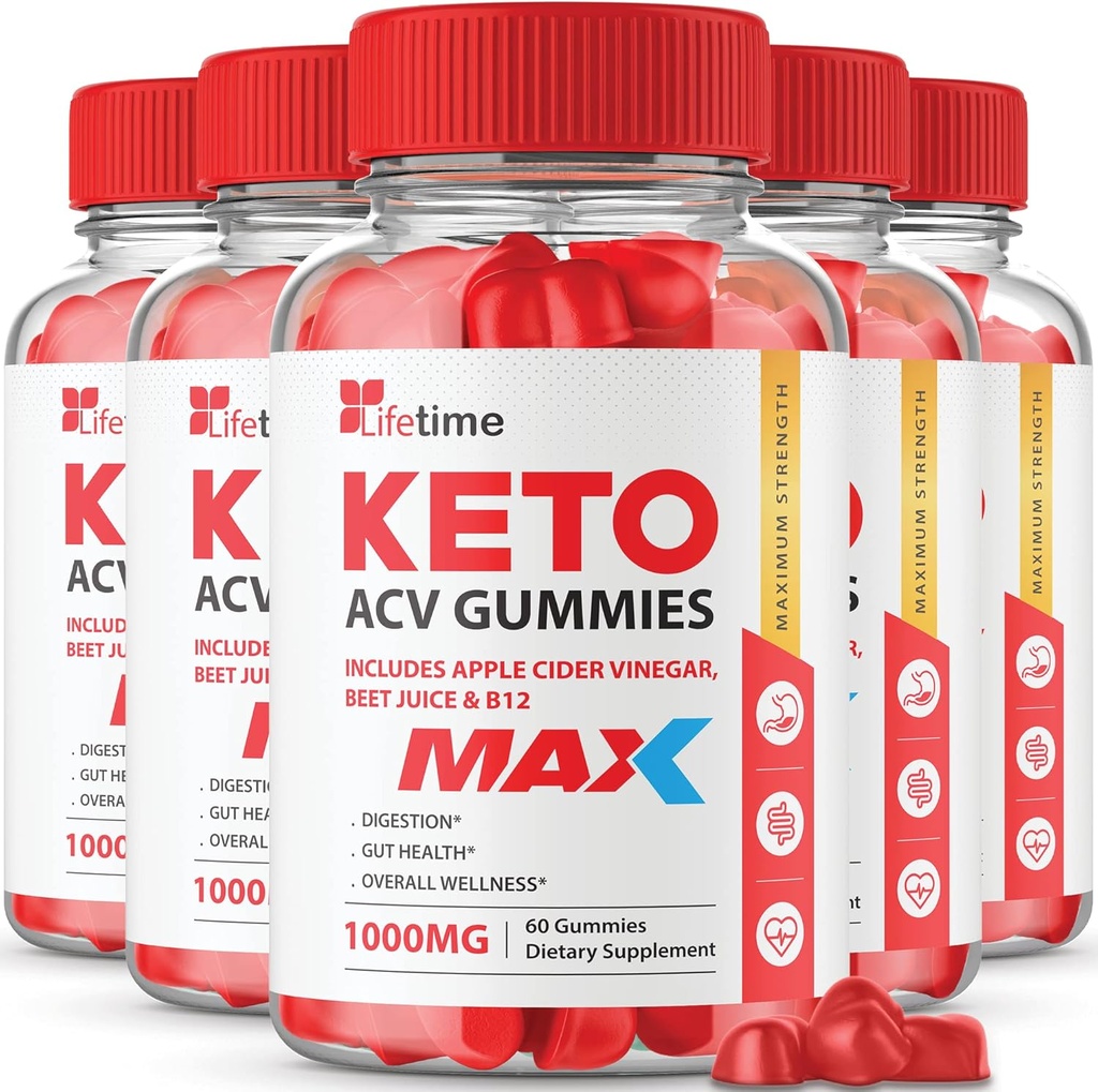 (5 Pack) 生活 Keto Max Gummys - 官方配方, Vegan, Non GMO - 生活 Keto Plus acc Gummys, 生活时间 Gummys with Life Time Gummys , 维生素 B12, 甜菜根, 石榴(300 Gummys)