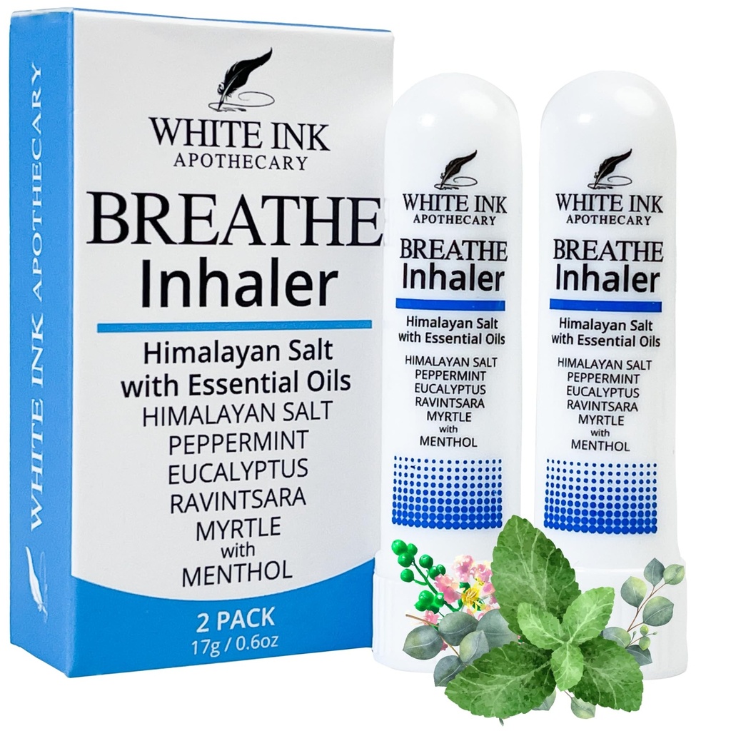 白色墨水呼吸 天然基本油 吸入 eucalyptus Peppermint 摄入 过敏 聚焦 亚罗马疗法 辛纳斯救济(2)
