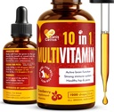 Canis&Cattus 10in-1 狗和猫的多维他明 — Daily Glucosamine, 维生素B, C & D3 支持 — 配有 Cranberry & MSM 的液体补充剂 — 2 oz