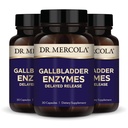 Mercola Gallbladder Enzymes博士 - Gallbladder 和 消化性健康支持 - 包括胰腺蛋白, Amylase & Lipase - 非GMO, Gluten-free & Soy-free - 90 延迟释放 Capsules (90 services)