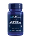 生命延展 大型维生素K2 强骨高活性,临床研究45 mg K2剂量,促进健康骨密度,无粘液,非GMO,30卡普尔