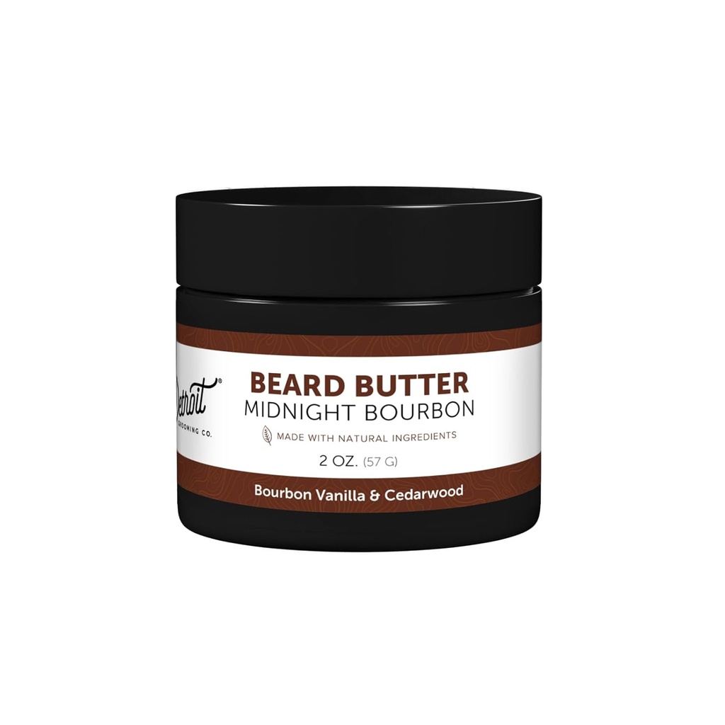 (原始内容存档于2019-09-21). Detroit Grooming Co. Beard Butter for Men QQ Limited Edition 软糖,水合物和努里谢斯配萨夫花油和谢亚奶油 ^ Midnight Bourbon Scent, 2oz