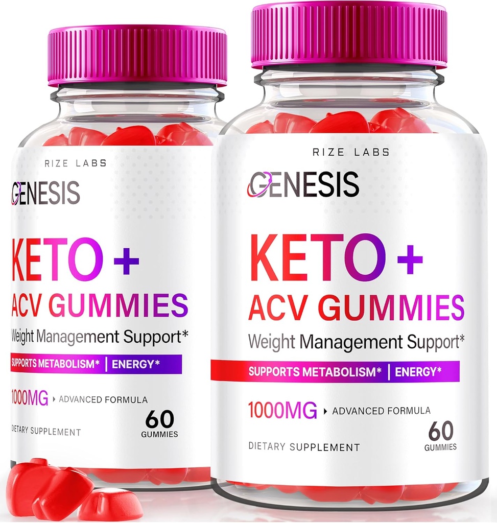 rize 实验室 - 创世纪 Keto Keto+ACV Gummys,《高级体重损失补编,所有自然极端2000mg Gummys》(120 Gummys)