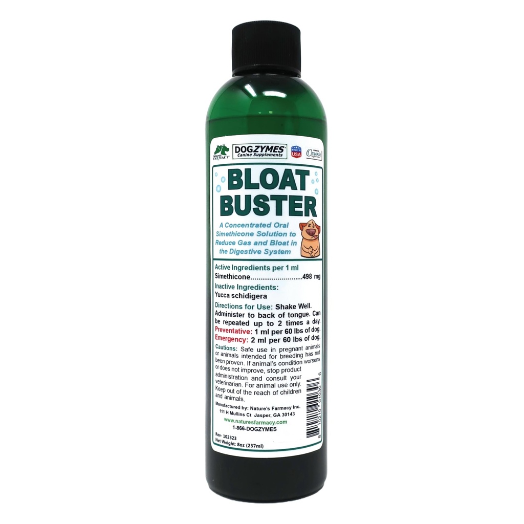 (原始内容存档于2017-09-21). Dogzymes Bloat Buster (8 Ounce).