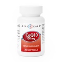 GeriCare CoQ10 100mg 软胶 - 高吸收 Co Q 10 补编 - 容易吞下 Q10 男女和老年人的软胶 - 1个月供应,30个计数 - 旅行友好