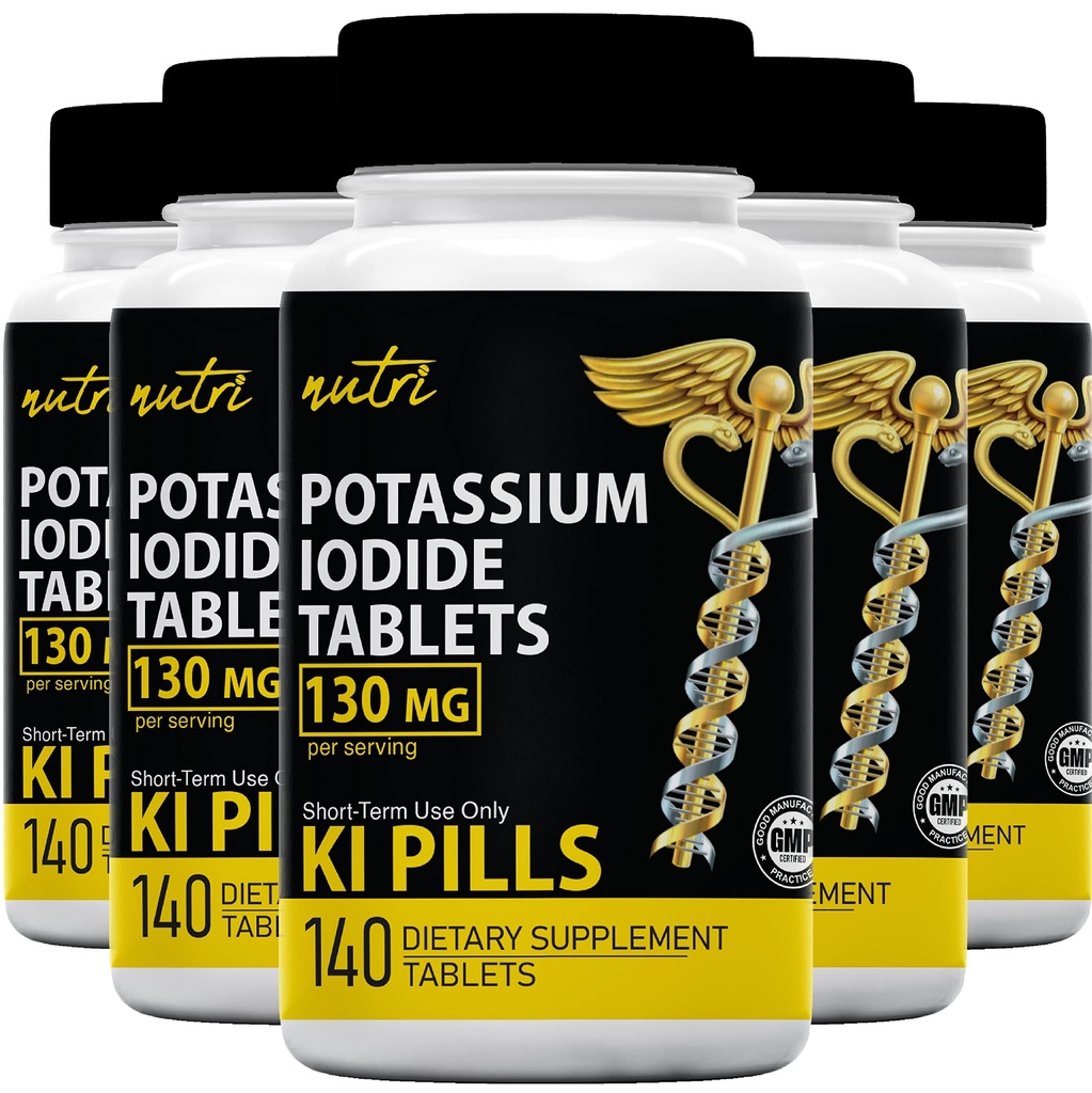自然融合碘化钾片(包5) 130mg - 700 片 EXP 10/2032 - YODO 纳塞内 - KI药丸 - Yoduro de Potasio