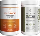 VITASEI Wellness Bundle — Hydrized Collagen Peptides Powder & Teatox Detox & Cleanse Support Powder — 头发,皮肤,钉子和文摘 女性和男性助推器