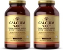 Solgar Calcium 600" - 240平板,包2 - 来自牡蛎壳,配有维生素D3 - 非GMO,Gluten Free,乳制品Free - 240 总服务