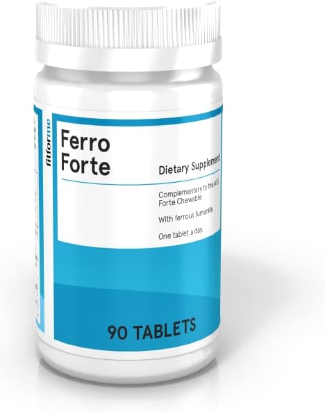 FitForMe Bariatric Multivitamins Iron Supplement After Gastric Bypass - One a Day Ferro Forte Tablet - 90 Days Supply of Ferrous Iron (Iron Booster for Forte Chewable)