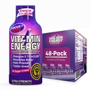 维生素能量聚焦+超强能量射击 Berry 48 Pack, 260mg 天然咖啡因, B-维生素, CoQ10, 氨基酸, Focus, 生产力和清晰度, 零糖, Gluten-Free, 1.93 fl oz