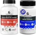 Emery博士的血压支持和血压支持 Capsules Magnesium D3 钾 CoQ10 B6 B9 B12 维生素 Zinc Vegan 无糖