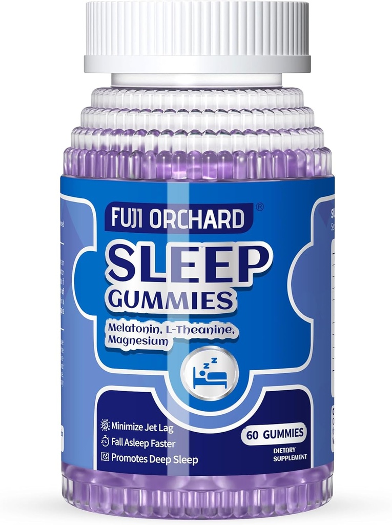 睡眠Gummys, 天然睡眠Gummys 成人与镁 & L- Theanine, 力量Melatonin Gummys 成人睡眠援助, 60 Counter