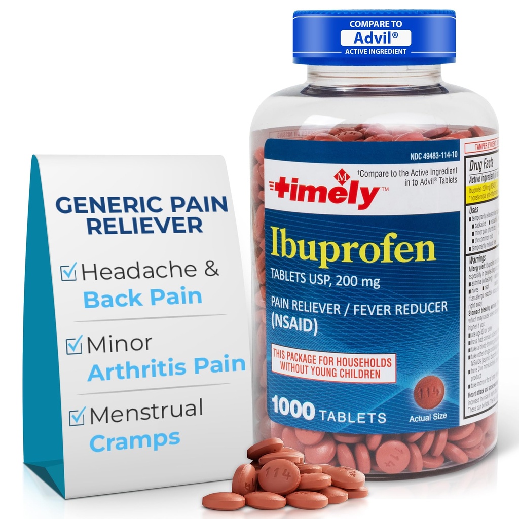 (原始内容存档于2018-09-29). Time -CAP LABS, INC. 及时的Ibuprofen 200mg 1000块药片-止痛药片和减烧剂-用于头痛药片、月经疼痛药片、牙痛药片、肌肉、关节炎止痛药片和体痛药片