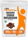 Bulk Supposes.com 有机查加蘑菇 粉末 - 查加蘑菇 Superfood Suppose - Vegan & Gluten Free,每服500mg,100g (3.5 oz) (Pack of 1)