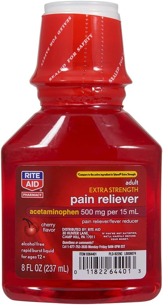 (原始内容存档于2019-09-29) (英语). Rite Aid Adult Extra Transfer Reliever, Cherry, 500mg - 8 fl oz