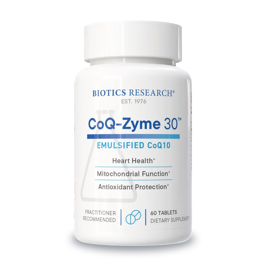 生物学研究 CoQZyme 30 Migram of 乳化酶 Q10 CoQ10, Superoxio 脱氧酶和催化酶, 两个重要的抗氧化剂 60 Tabs