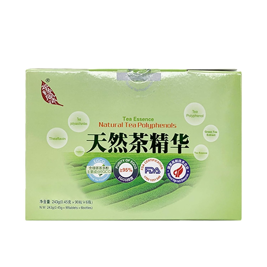 绿茶提取,新茶时代,天然茶多酚片,Tea Essence,90个表/瓶,6个瓶/盒