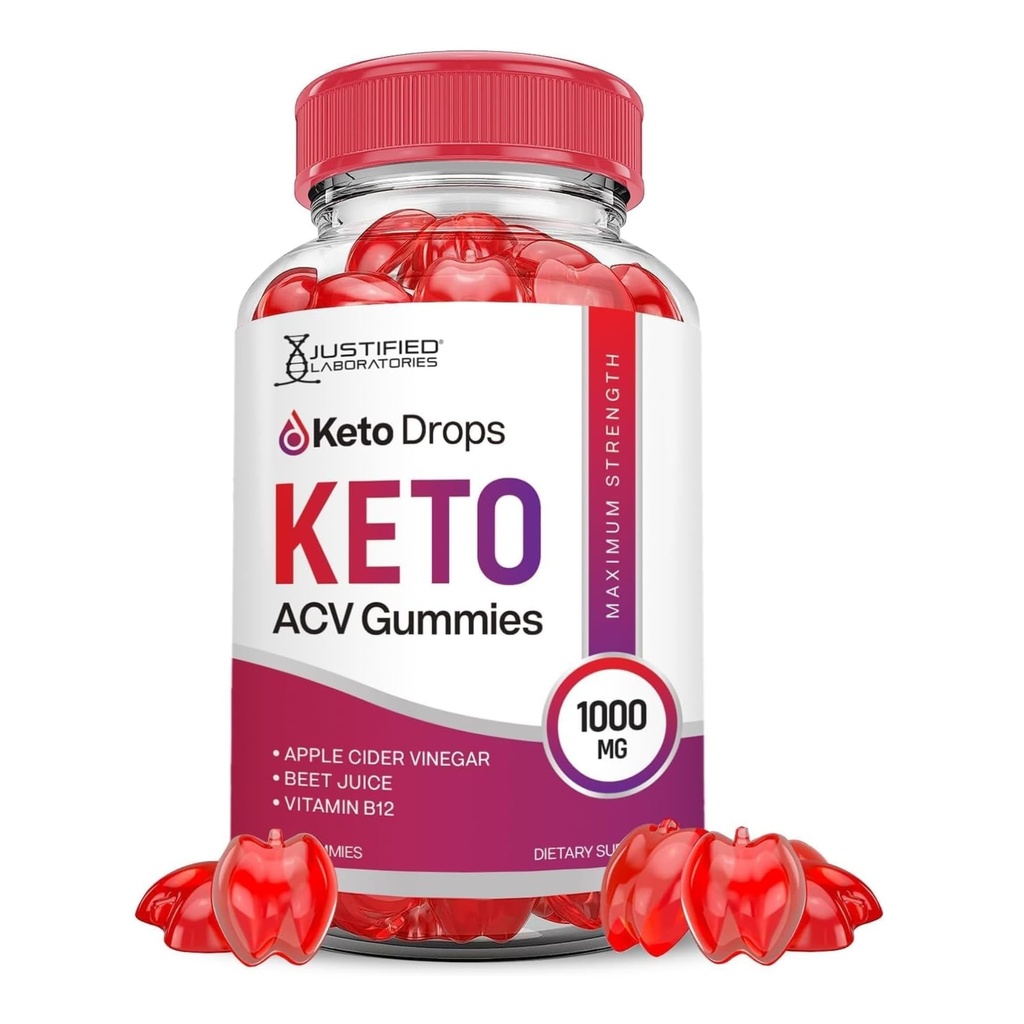Keto 合理实验室 Keto Drops Keto ACV Gummys 高级公式 1000MG Keto Drops Keto Gummys 苹果 Cider Vinegar 与 石榴蜂蜜汁粉 B12 Vegan Non GMO 60 Gummys 共同设计.