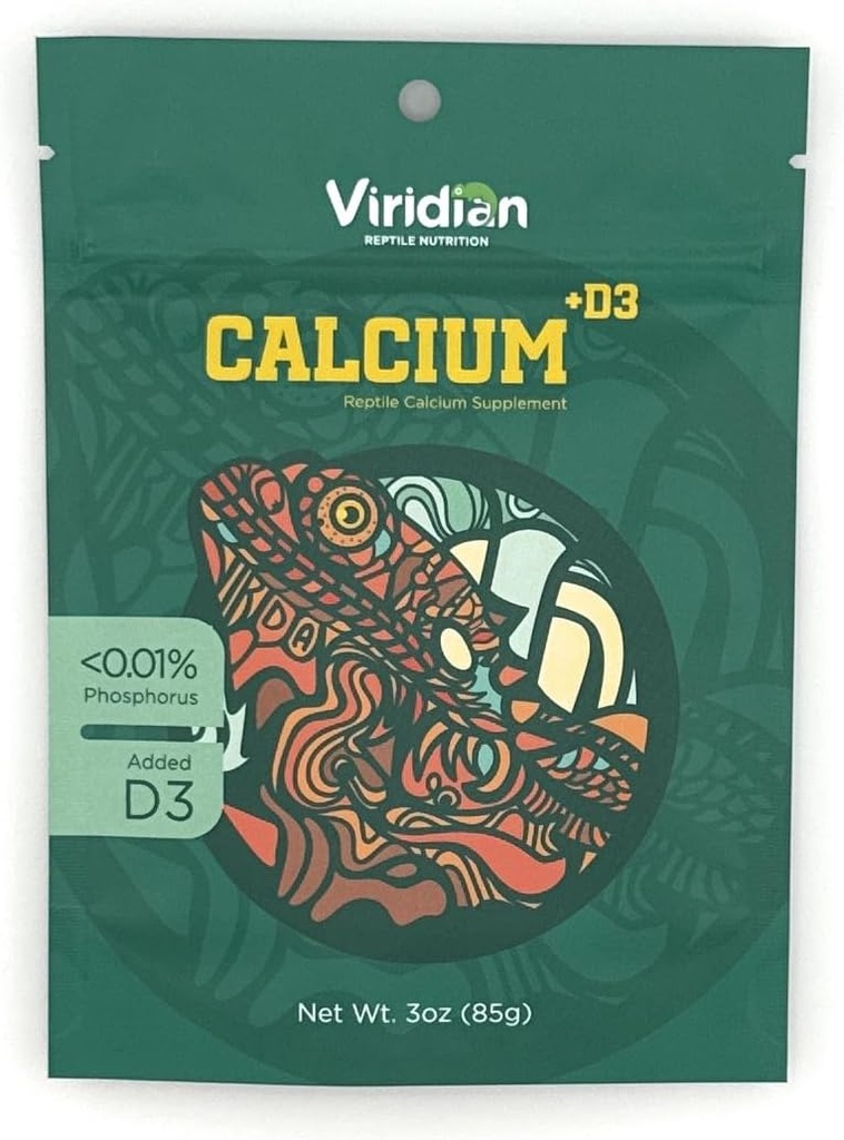 Viridian Reptile - 含有D3的 Reptile Calcium 补编(3, Ounces)