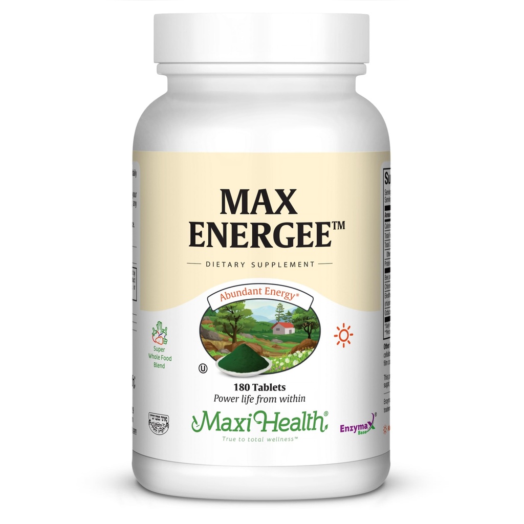 Maxi Health Max Energee - 自然能源与 Stamina 助推器 - 180 板块 - 科舍尔