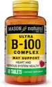 MASON NATURAL ULTRA B-100 Complex - 健康心脏和神经系统,改善免疫功能和能量代谢,60平板
