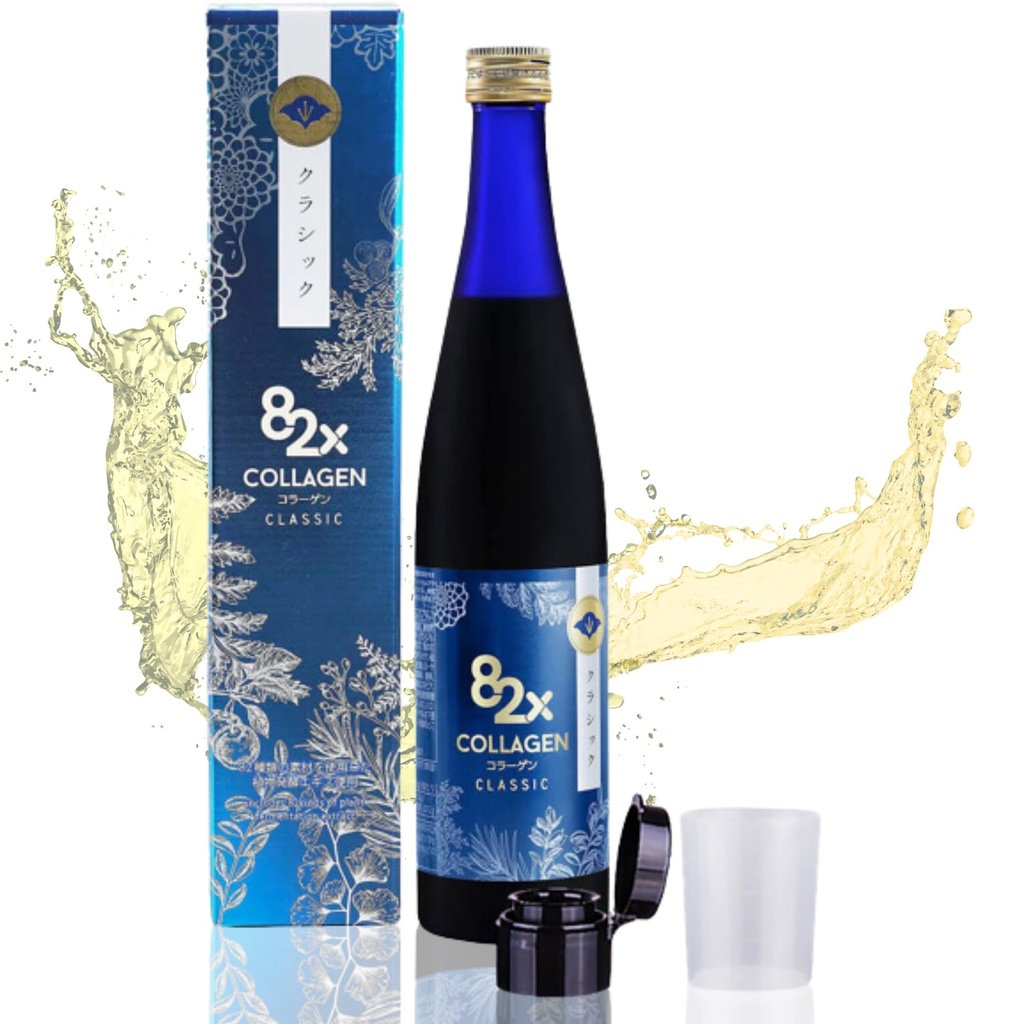 82X Classic Collagen - 海洋鱼类金枪鱼Collagen Peptides液体饮料,配有来自日本的82个发酵工厂、维生素、矿物和补充品