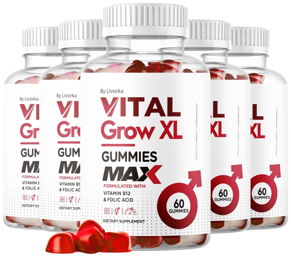 (5 Pack) 生命生长 XL 雄性胶片 - 男子性能胶片 1050MG 生命生长 GrowXL 混合胶片 生命生长 Gummy 高级公式 300 Gummy 5个月