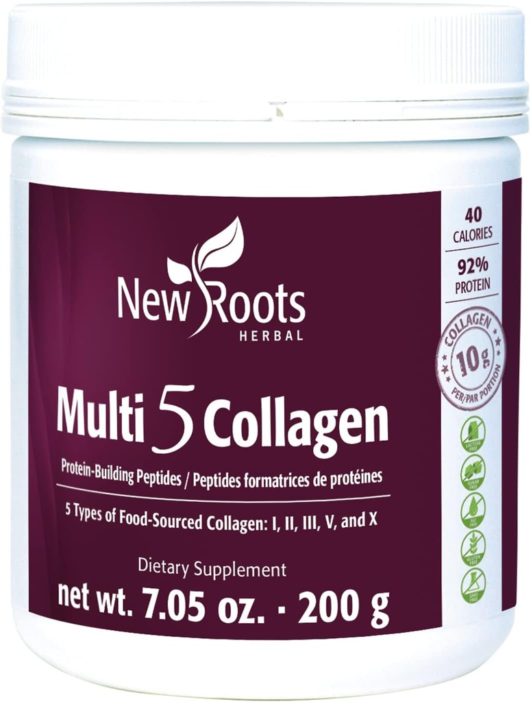 新的根-多5Collagen粉补充剂(第一类、第二类、第三类、第五类和第十类)
