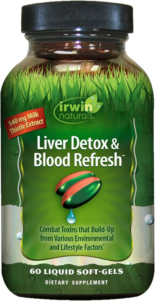 Irwin Naturals Liver Detox & Blood Rebrise - 60 液态软胶 - Liver & 抗氧化剂支持