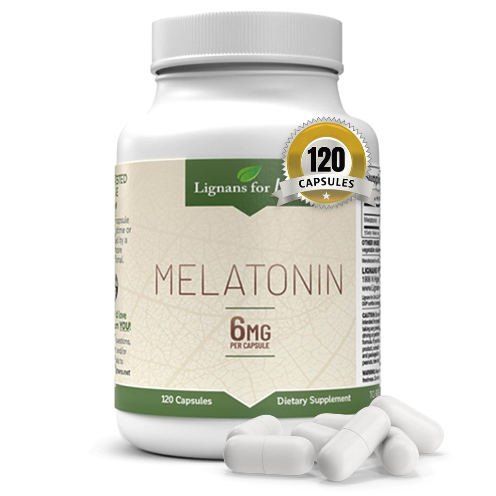 Lignans for Life Melatonin for Dogs & People, 6mg - 120 capsules - Capsules - 宠物治疗 - 维生素促进总体健康