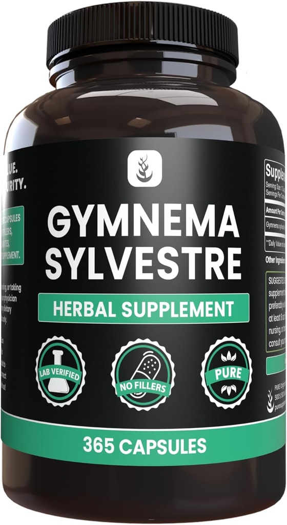 Gymnema Sylvestre(365盖),无镁或水稻填充器,始终纯净,实验室验证