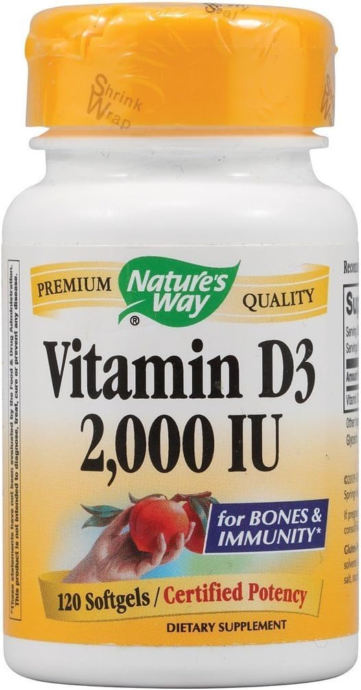 自然维他命D-3 2000 IU 120软胶