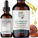 蘑菇冠军Tincture - 元件支持, 免疫支持, 呼吸支持, Adaptogen Blend, Tonic Form, Reishi, Maitake, 草药补充 - 2 Fl Oz