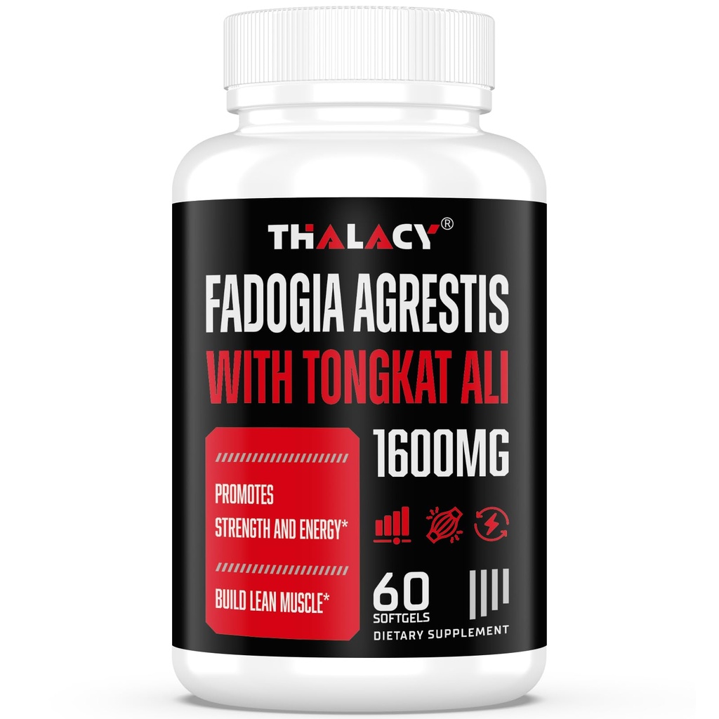 1600mg Fadogia Agrestis Tongkat Ali 补编,Fadogia Agrestis 男子与Ashwagandha - 最大强度,60软胶